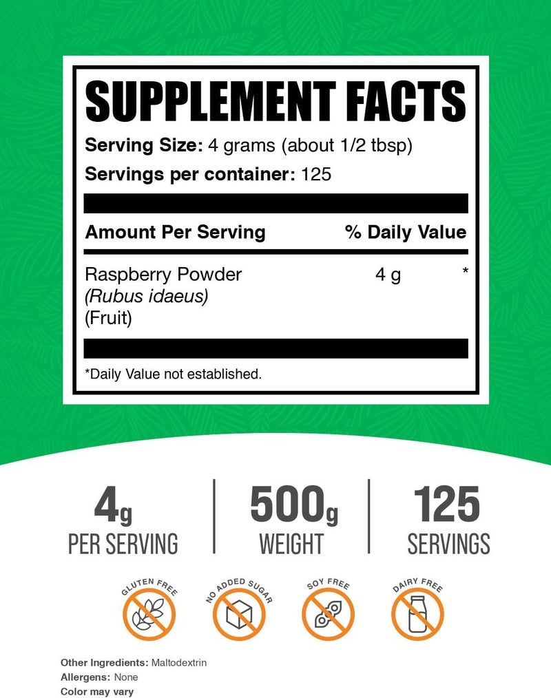 BULKSUPPLEMENTS.COM BulkSupplements Raspberry Powder - Antioxidant Fruit Powder - Image 2